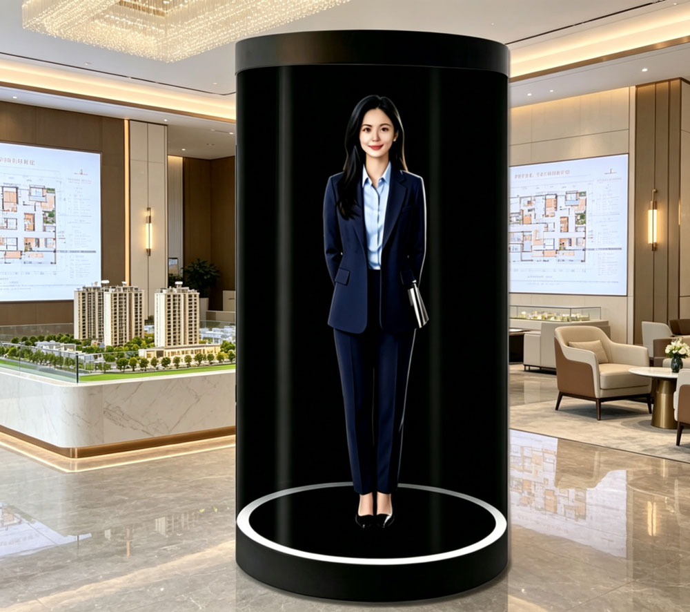 蓝速科技|3D 全息数字人舱:重塑售楼部沉浸式接待新范式(图2) 蓝速科技|3D 全息数字人舱:重塑售楼部沉浸式接待新范式(图2)