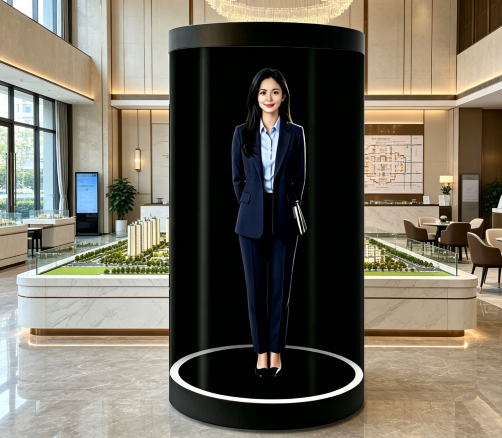 蓝速科技|3D 全息数字人舱:重塑售楼部沉浸式接待新范式(图1) 蓝速科技|3D 全息数字人舱:重塑售楼部沉浸式接待新范式(图1)