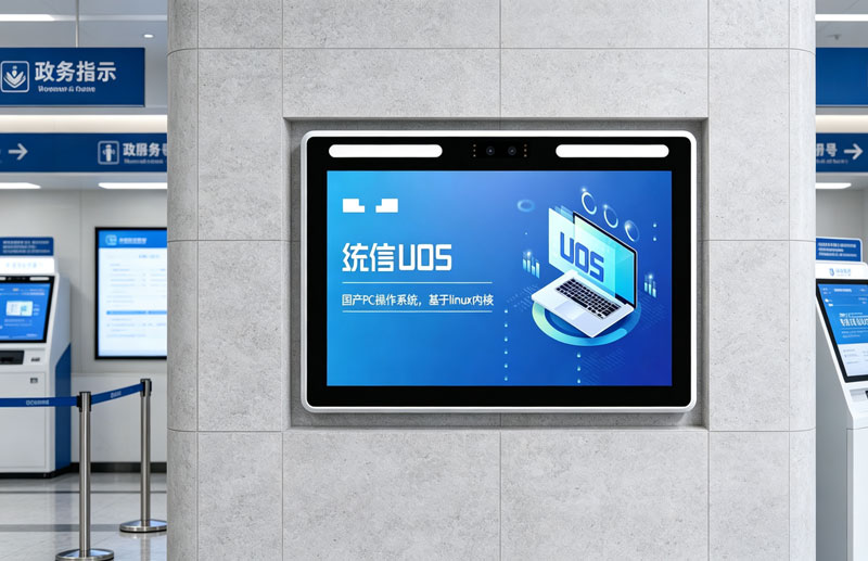蓝速科技信创壁挂触控终端搭载统信UOS夯实国产化信息安全防线