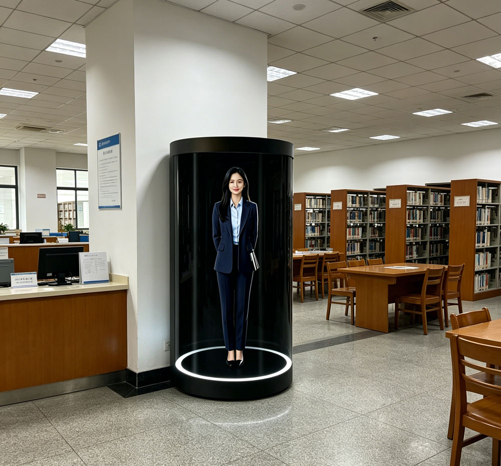 蓝速科技丨3D全息舱一体机，高端写实裸眼3D数字人适配全场景(图1)