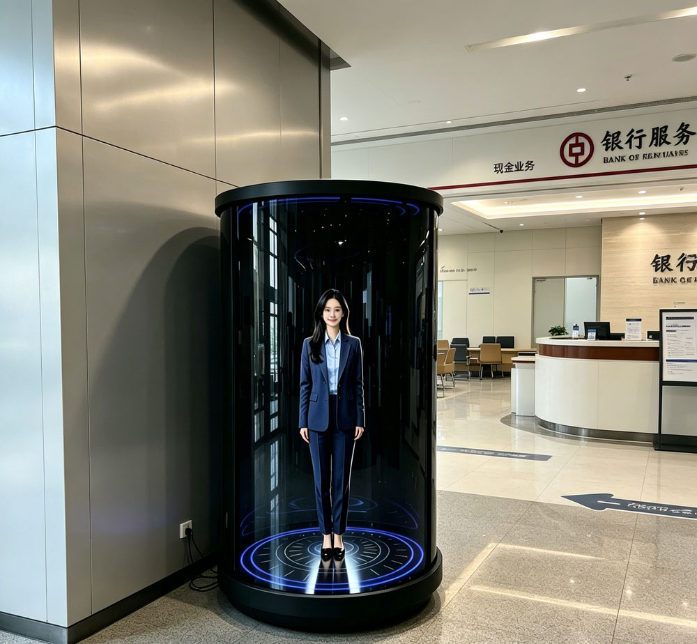 蓝速科技larxu｜选购AI数字人全息舱，75 寸才是全场景黄金标准(图3)