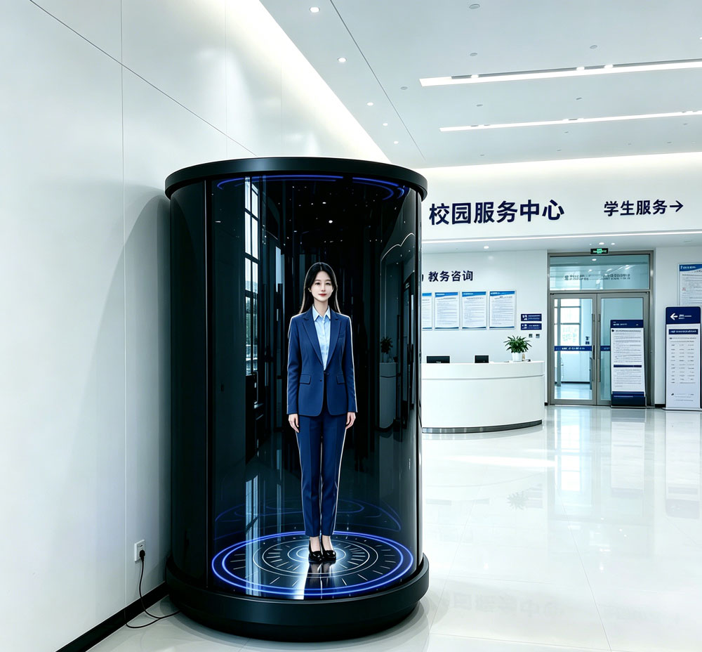 蓝速科技larxu｜选购AI数字人全息舱，75 寸才是全场景黄金标准(图2)