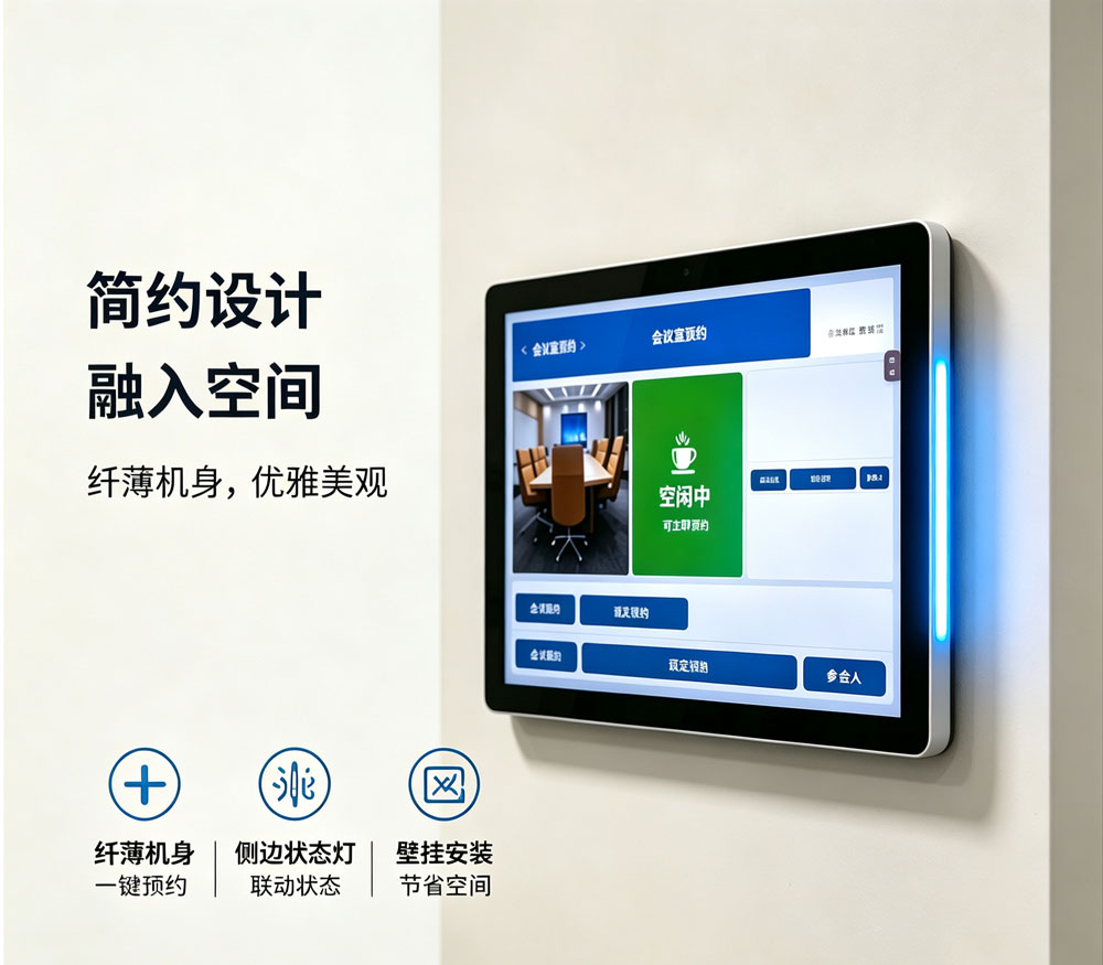 蓝速科技丨会议室电子门牌，丰富硬件接口打造会议预约屏解决方案(图3)